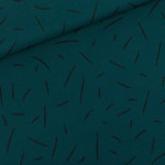 Tissu french terry coton "STRIKES" motif traits - Vert Ponderosa -  Oeko-Tex ® - See You At Six ® See You At Six ® - Tissus Oeko