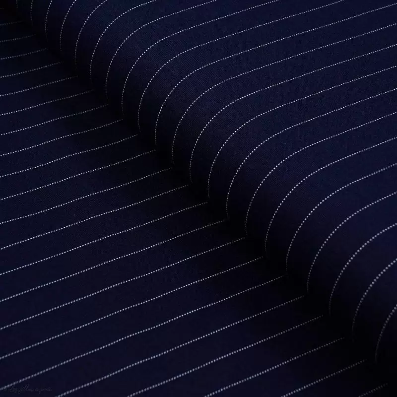 Tissu jersey punto di milano à rayure - Bleu Marine et blanc Autres marques - Tissus et mercerie - 1