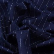 Tissu jersey punto di milano à rayure - Bleu Marine et blanc Autres marques - Tissus et mercerie - 3