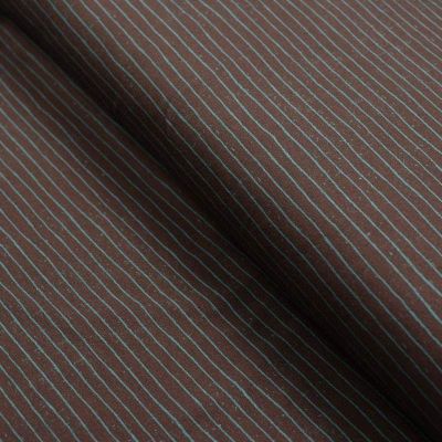 Tissu jersey motif rayures - Marron et bleu - Oeko-Tex ® - Stenzo Textiles ® Stenzo Textiles ® - Tissus Oekotex - 1