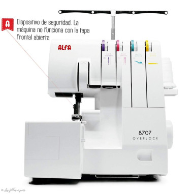 Surjeteuse 8707 - ALFA ALFA ® - Machines à coudre, à broder, à recouvrir et à surjeter - 1