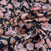 Tissu coton motif fleurs "Homebody" - Gris et terracotta - Oekotex - AGF ® Art Gallery Fabrics ® - Tissus - 2