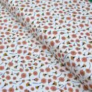 Tissu coton motif coquelicots "Homebody" - Tons oranges - Oekotex - AGF ® Art Gallery Fabrics ® - Tissus - 1