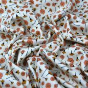 Tissu coton motif coquelicots "Homebody" - Tons oranges - Oekotex - AGF ® Art Gallery Fabrics ® - Tissus - 4