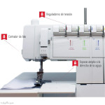 Recouvreuse 4 fils COVER Style 8709 - ALFA ALFA ® - Machines à coudre, à broder, à recouvrir et à surjeter - 4