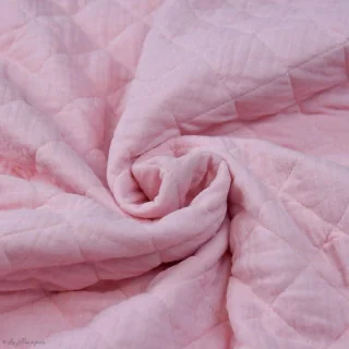 Coupon de tissu double gaze de coton matelassé - Rose - 120cm Tissus et mercerie créative – Nos sélections sans marque - 6
