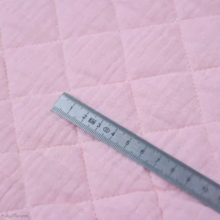 Coupon de tissu double gaze de coton matelassé - Rose - 120cm Tissus et mercerie créative – Nos sélections sans marque - 8