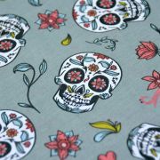 Tissu coton motif Têtes de mort mexicaines "Calavera" - Vert - Oeko-Tex ® Autres marques - Tissus et mercerie - 2