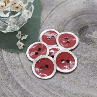 DESTOCK Bouton halo - Terracotta - Atelier brunette - Lot de 10 Atelier Brunette : tissus élégants et modernes - 3