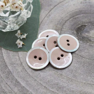 DESTOCK Bouton halo - Blush - Atelier brunette - Lot de 10 Atelier Brunette : tissus élégants et modernes - 2