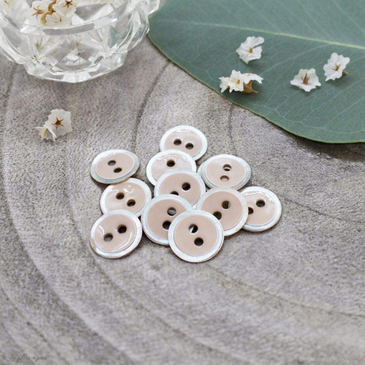 DESTOCK Bouton halo - Blush - Atelier brunette - Lot de 10 Atelier BRUNETTE ® - Tissus et mercerie - 1 DESTOCK Bouton halo - Blush - Atelier brunette - Lot de 10 Atelier BRUNETTE ® - Tissus et mercerie - 1