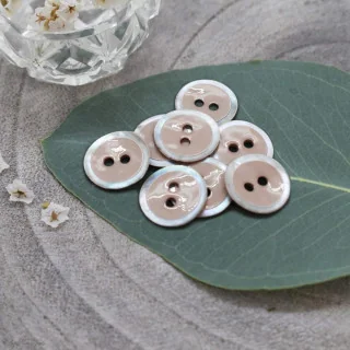 DESTOCK Bouton halo - Blush - Atelier brunette - Lot de 10 Atelier Brunette : tissus élégants et modernes - 3