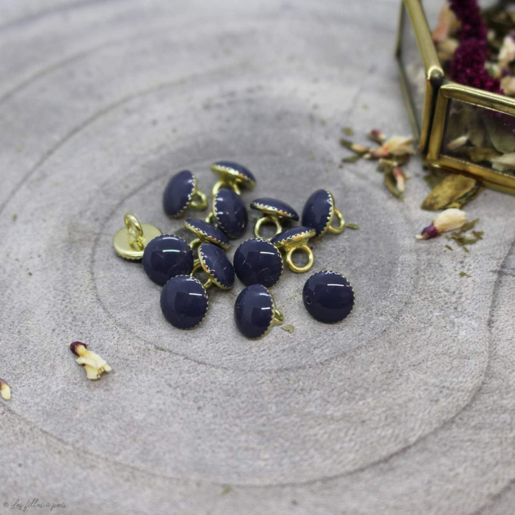 DESTOCK Bouton gem - Midnight - Atelier brunette - Lot de 10 Atelier BRUNETTE ® - Tissus et mercerie - 1 DESTOCK Bouton gem - Midnight - Atelier brunette - Lot de 10 Atelier BRUNETTE ® - Tissus et mercerie - 1