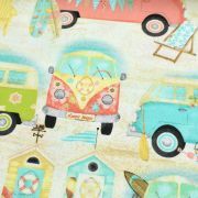 Tissu coton motif combi "Beach Travel" - Multicolore - Oekotex - 3 Wishes ® 3 Wishes Fabrics ® - 2