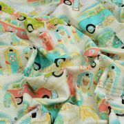 Tissu coton motif combi "Beach Travel" - Multicolore - Oekotex - 3 Wishes ® 3 Wishes Fabrics ® - 7