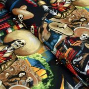 Tissu coton motif tête de mort "Fiesta De San Marcos" - Multicolore - Henry Alexander ® Alexander HENRY Fabrics ® - Tissus - 1