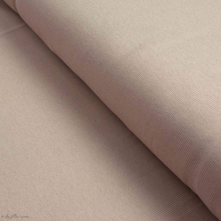 Tissu bord-côte vieux rose côtelé 2mm – au mètre - 16 Tissu bord-côte vieux rose côtelé 2mm – au mètre - 16
