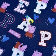 Tissu coton "Peppa Pig" motif lettres - Bleu et rose - Oeko-Tex ® et GOTS ® Autres marques - Tissus et mercerie - 2