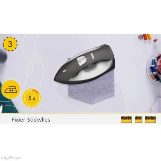 Tela para bordar a ferro Fixier Stickvlies - Vilene Vlieseline : entoilages, molletons et supports - 5