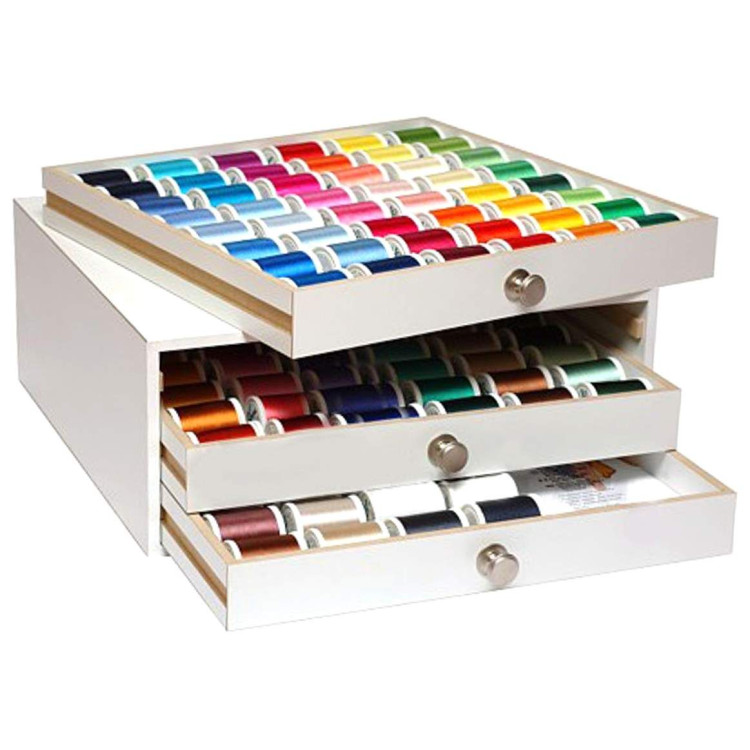 Coffret luxe blanc de fils à broder machine RAYON 200m - 194 bobines - Madeira ® Madeira ® - Fils à broder, à coudre et entoilag Coffret luxe blanc de fils à broder machine RAYON 200m - 194 bobines - Madeira ® Madeira ® - Fils à broder, à coudre et entoilag