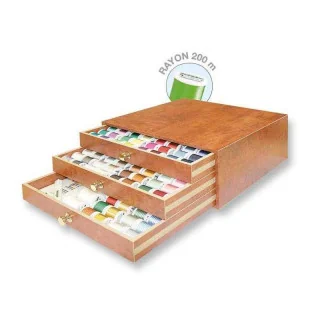 Coffret luxe bois fils à broder machine RAYON 200m – 194 bobines – Madeira Madeira : fils à broder de qualité supérieure - 4