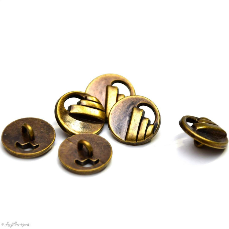 Tacha de metal com cauda - Redonda - 15mm Autres marques - Tissus et mercerie - 3 Tacha de metal com cauda - Redonda - 15mm Autres marques - Tissus et mercerie - 3