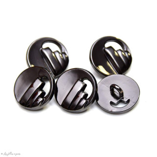 Bouton à queue chemise et chemisier métal - Rond - 15mm Autres marques - Tissus et mercerie - 1