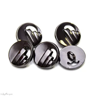 Tacha de metal com cauda - Redonda - 15mm Autres marques - Tissus et mercerie - 1