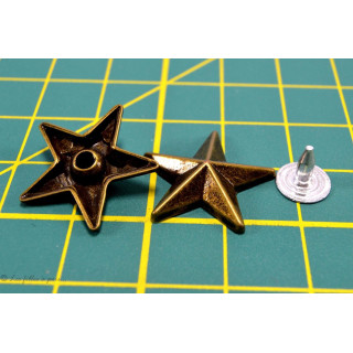 Rivets à sertir - Etoile - Bronze antique Autres marques - Tissus et mercerie - 4