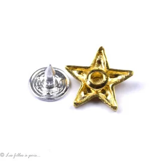 Rivets à sertir - Etoile - Doré Tissus et mercerie créative – Nos sélections sans marque - 12