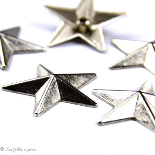 Rivets à sertir - Etoile - Argenté Autres marques - Tissus et mercerie - 1