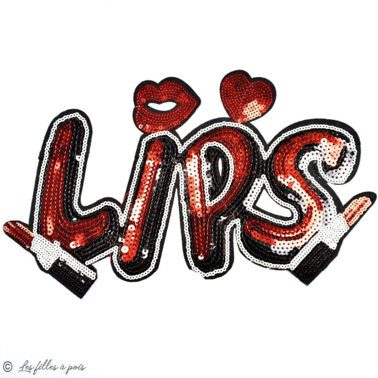 Ecusson sequin 'Lips" - Thermocollant Autres marques - Tissus et mercerie - 1 Ecusson sequin 'Lips" - Thermocollant Autres marques - Tissus et mercerie - 1