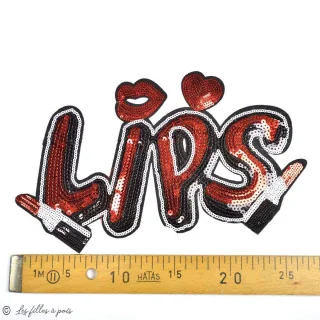 Ecusson sequin 'Lips" - Thermocollant Tissus et mercerie créative – Nos sélections sans marque - 2