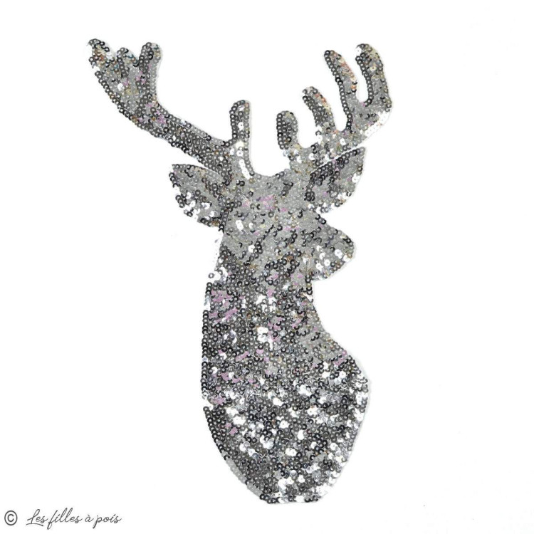 Ecusson sequin cerf - Thermocollant Autres marques - Tissus et mercerie - 4 Ecusson sequin cerf - Thermocollant Autres marques - Tissus et mercerie - 4