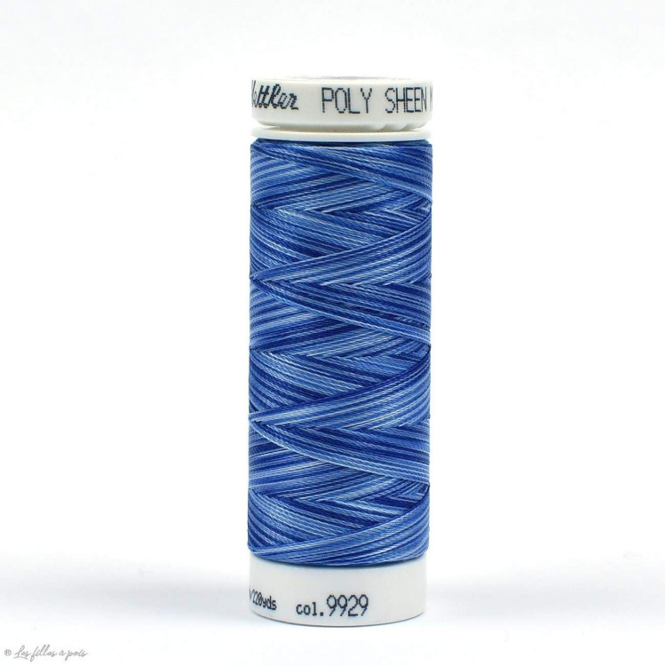 Fil à broder multicolore Polysheen 200m - Mettler ® - bleu 9929 METTLER ® - Fils à coudre et à broder - 1 Fil à broder multicolore Polysheen 200m - Mettler ® - bleu 9929 METTLER ® - Fils à coudre et à broder - 1