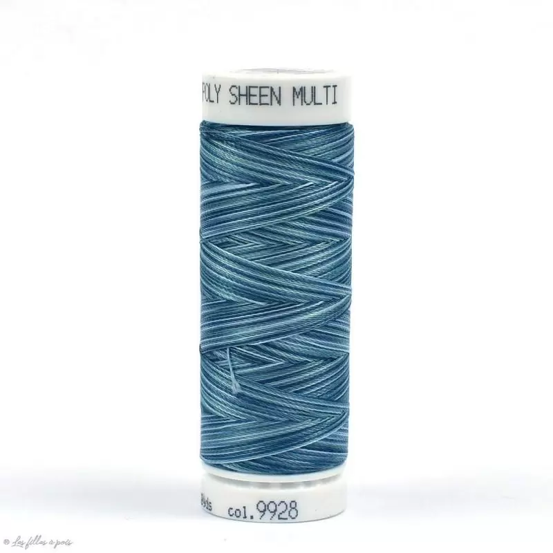 Fil à broder multicolore Polysheen 200m - Mettler ® - bleu 9928 METTLER ® - Fils à coudre et à broder - 1