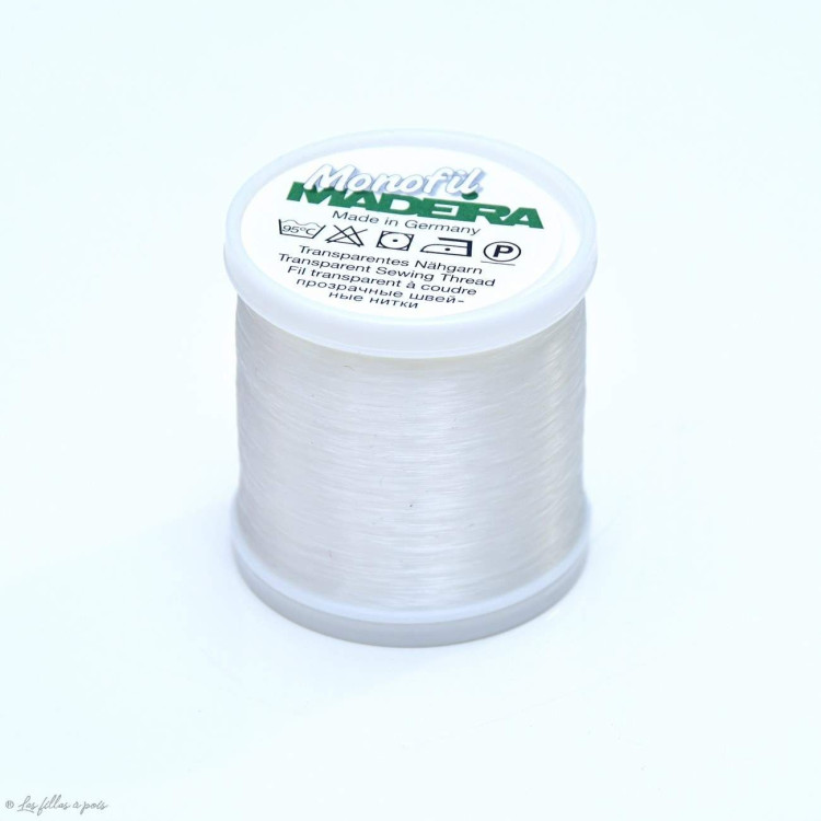Linha de costura invisível - Madeira Monofil 9761 - transparente 1001 - 1000m Madeira ® - Fils à broder, à coudre et entoilage - Linha de costura invisível - Madeira Monofil 9761 - transparente 1001 - 1000m Madeira ® - Fils à broder, à coudre et entoilage -