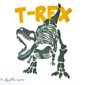 Transfert T-Rex - Kaki et ocre - Thermocollant - 1