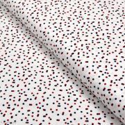 Tissu coton motif pois - Blanc , bleu et rouge - Oeko-Tex ® Autres marques - Tissus et mercerie - 1