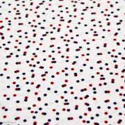 Tissu coton motif pois - Blanc , bleu et rouge - Oeko-Tex ® Autres marques - Tissus et mercerie - 3