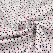 Tissu coton motif pois - Blanc , bleu et rouge - Oeko-Tex ® Autres marques - Tissus et mercerie - 2
