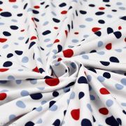 Tissu jersey coton motif pois  - Blanc, rouge et bleu - Oeko-Tex ® Autres marques - Tissus et mercerie - 2