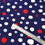 Tissu jersey coton motif pois  - Blanc, rouge et bleu - Oeko-Tex ® Autres marques - Tissus et mercerie - 4