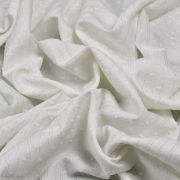 Tissu coton plumetis lurex - Blanc et argenté Autres marques - Tissus et mercerie - 4