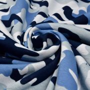 Tissu jersey sweat digital coton motif camouflage - Bleu - Oekotex ® Autres marques - Tissus et mercerie - 2