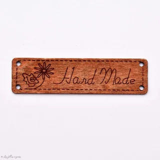 Pomo rectangular de madera HECHO A MANO - 64x17mm - Juego de 2 Tissus et mercerie créative – Nos sélections sans marque - 1