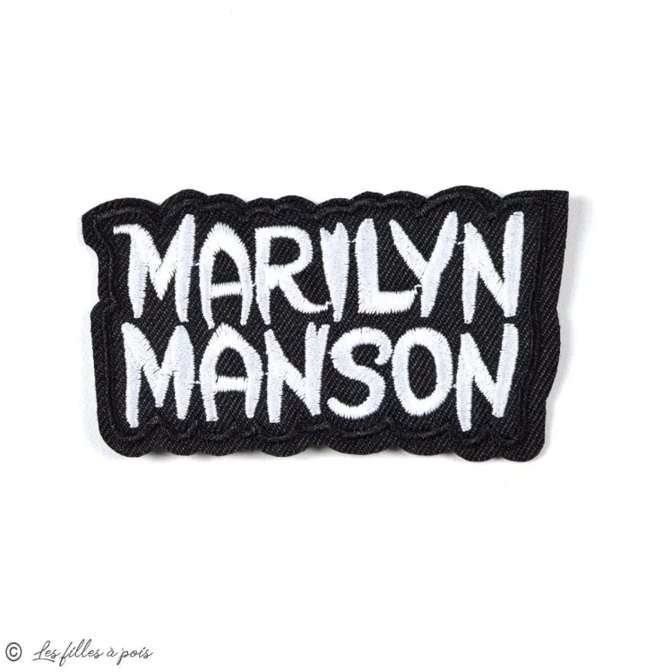 Crachá de Marilyn Manson - Preto e amarelo - Para passar a ferro Tissus et mercerie créative – Nos sélections sans marque - 1 Crachá de Marilyn Manson - Preto e amarelo - Para passar a ferro Tissus et mercerie créative – Nos sélections sans marque - 1