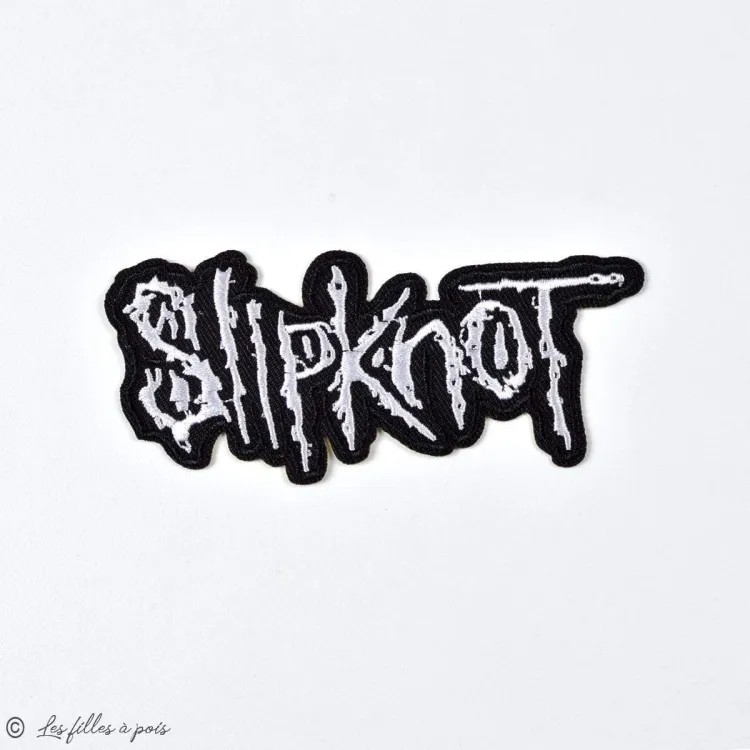Insignia Slipknot - Blanco y negro - Planchado Tissus et mercerie créative – Nos sélections sans marque - 1 Insignia Slipknot - Blanco y negro - Planchado Tissus et mercerie créative – Nos sélections sans marque - 1