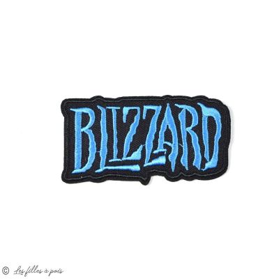 Écusson Blizzard - Noir et bleu - Thermocollant  - 1