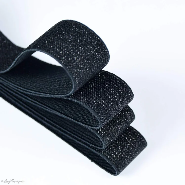 DESTOCK – Élastique caleçon boxer lurex – 25 mm – Vendu au mètre – Plusieurs coloris Tissus et mercerie créative – Nos sélection